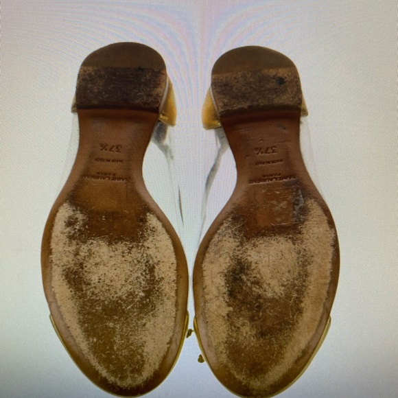 Saint Laurent gold leather ballet flats - Picture 5 of 5